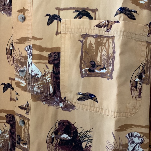 Outdoor Life Field Tested shirt large long sleeve button up labs dogs pattern - Picture 2 of 5